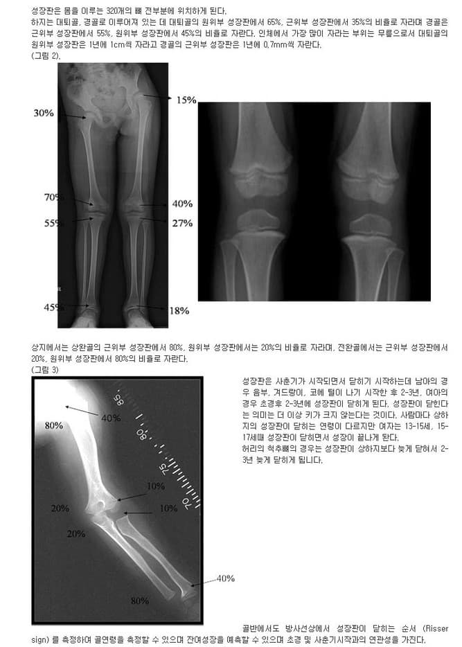 Growth plate X-ray and bone growth ratio