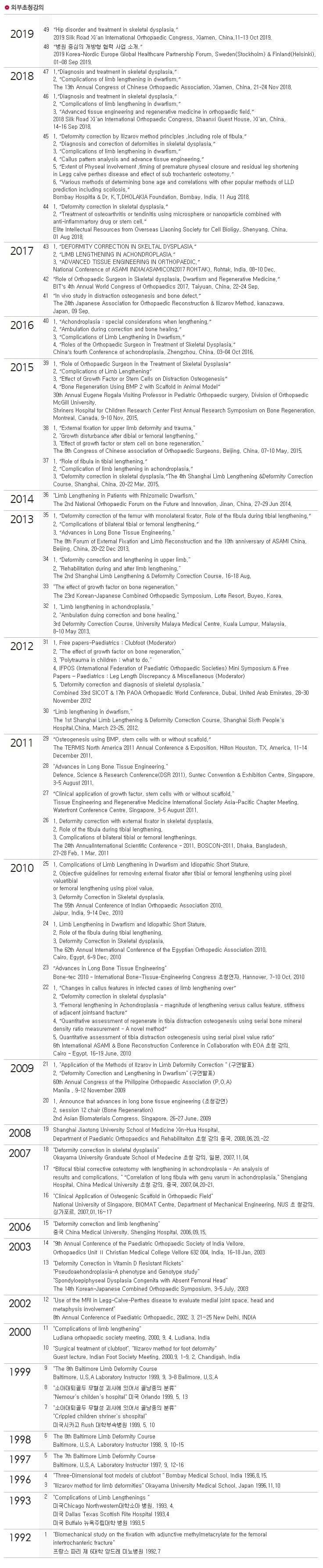 International Invited Lectures
