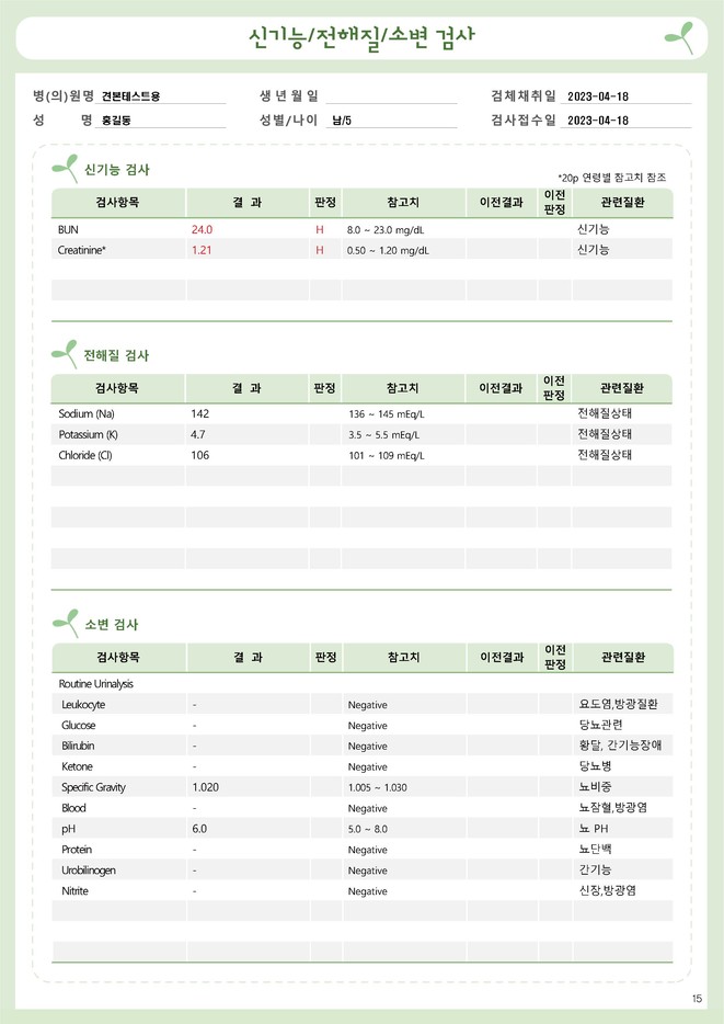 Pediatric comprehensive check-up 8